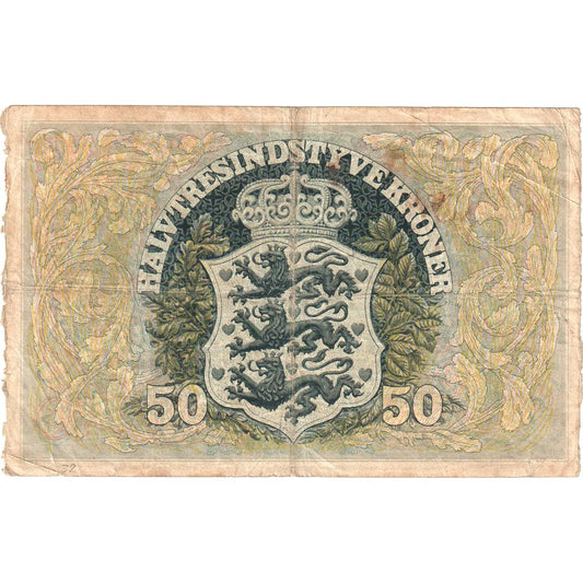 Danska, 
  
  50 kron, 
  
  1941